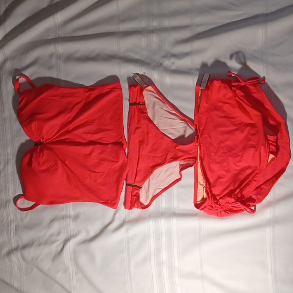 NWT 3Pc Victoria's Secret Bright Pink Bikini Set